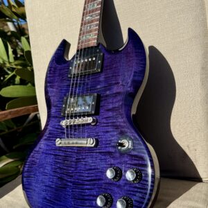 Gibson Custom Shop SG Elegant in Rare Midnight Tiger Blue (Purple) with Colored Headstock Inlays