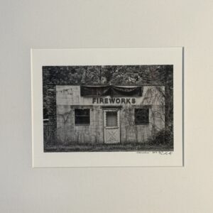 Original Black & White Photograph by R. Craig Kempf "Fireworks" 2013 1 of Only 3 Prints, including Artist Proof on Archival Paper Matte and Framed