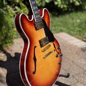 2025 Gibson Supreme ES-335 Bourbon Burst AAA Flame/Figured Body — Top, Sides & Back