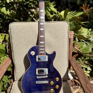 Gibson Custom Shop Les Paul AAAAA Purple Burst Striped Rosewood Fretboard Class 5 Lightweight 1960 Slim Neck Profile CoA Royal Blue Heavy Figure OHSC Long Neck Tenon